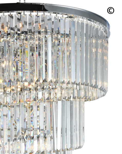 NewYork Oasis Spiral Chandelier - Chrome - Width: 80cm