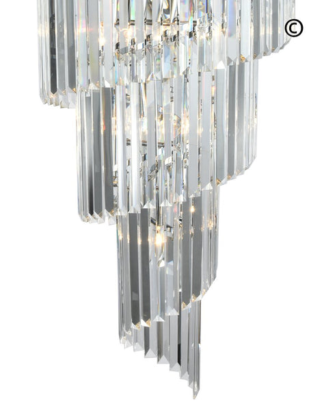 NewYork Oasis Spiral Chandelier - Chrome - Width: 80cm